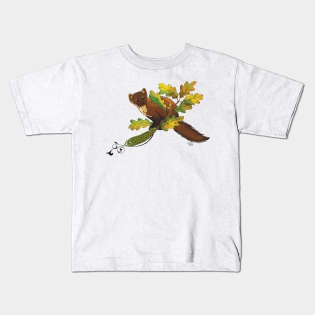 Pine Marten Kids T-Shirt by tigressdragon